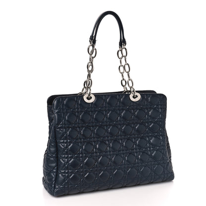 Christian Dior Lambskin Cannage Large Dior Soft Shopping Tote Navy 3 of 9
