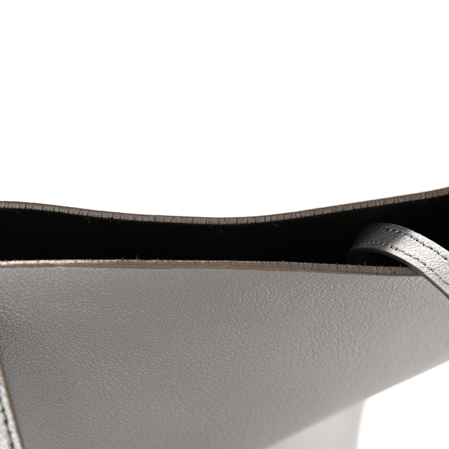 Saint Laurent Metallic Calfskin Large Shopping Tote Silver 12 of 21