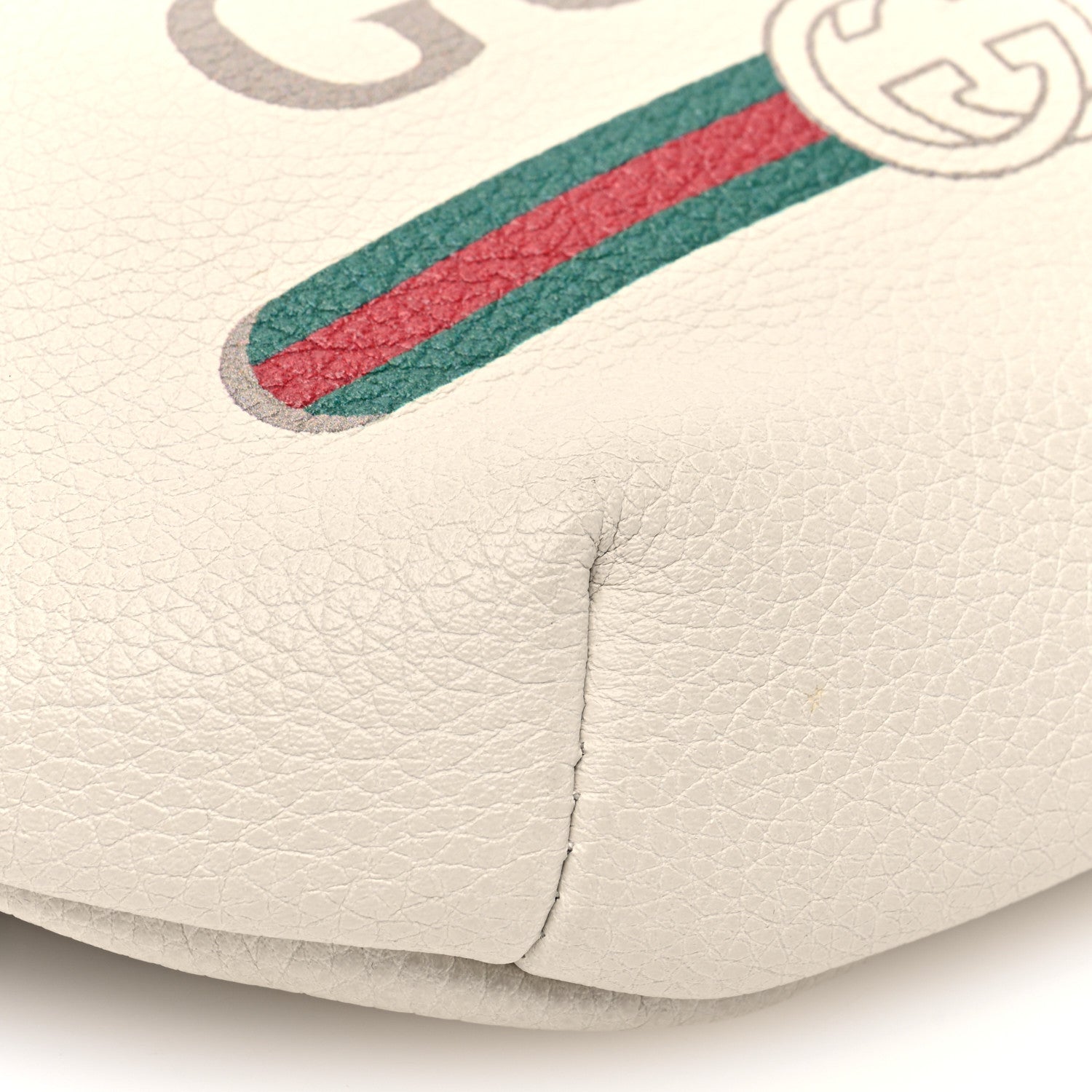 Gucci Grained Calfskin Small Logo Belt Bag White 9 of 10