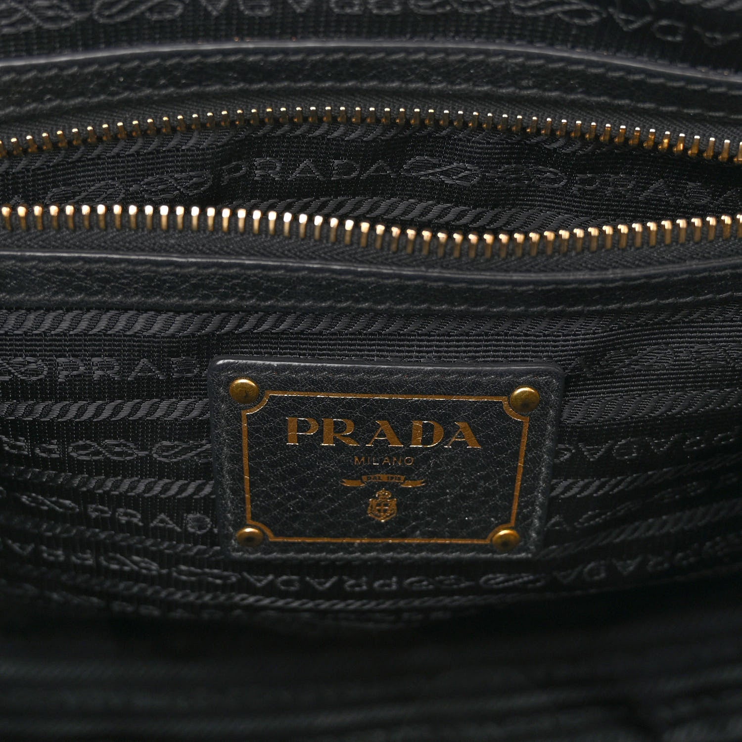 Prada Vitello Daino Shopping Satchel Black 6 of 9