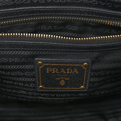 Prada Vitello Daino Shopping Satchel Black 6 of 9