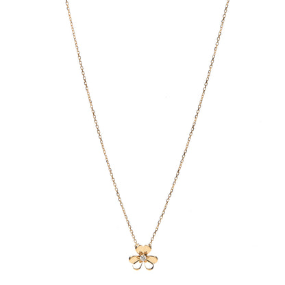 Van Cleef & Arpels 18K Yellow Gold Diamond Mini Frivole Pendant Necklace 1 of 7