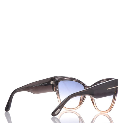 Tom Ford Acetate Anoushka Cat Eye Sunglasses TF371 Melange Grey Peach 4 of 7