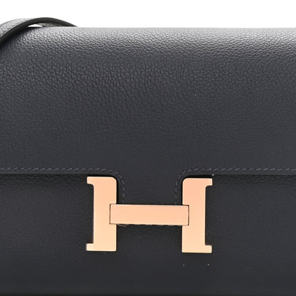 Hermes Evercolor Constance Wallet To Go Bleu Nuit 8 of 11