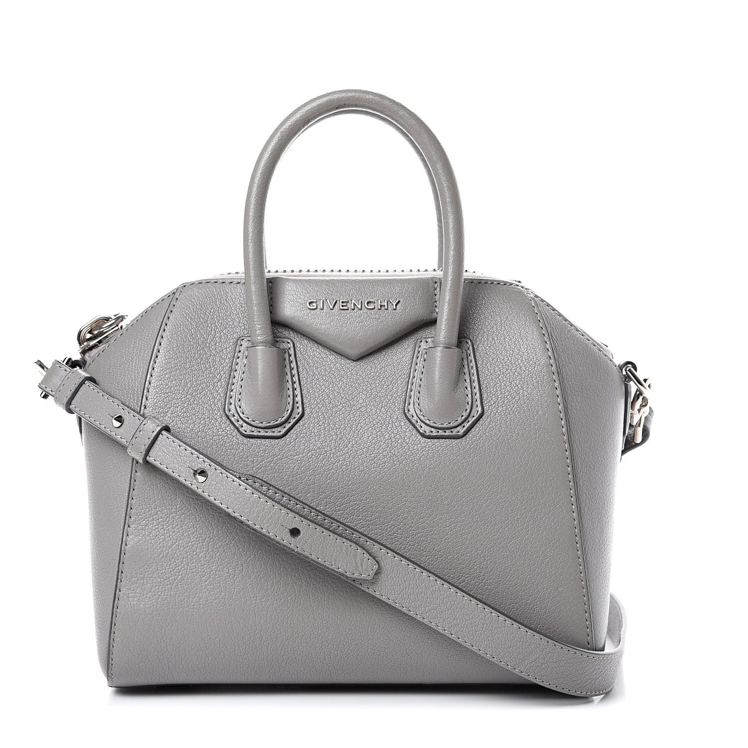 Givenchy Sugar Goatskin Mini Antigona Pearl Grey 1 of 15