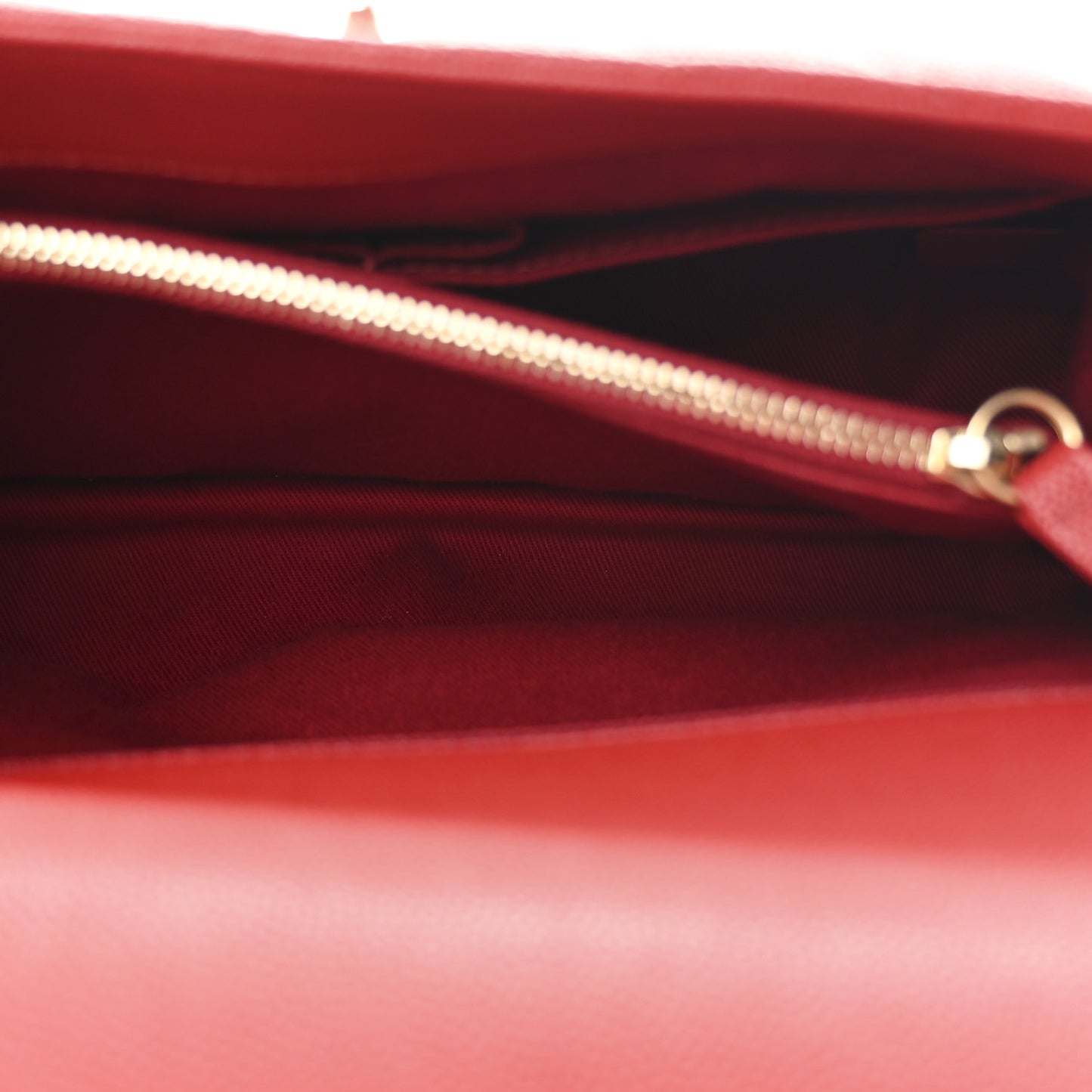 Caviar Chevron Quilted Small Coco Handle Flap Red