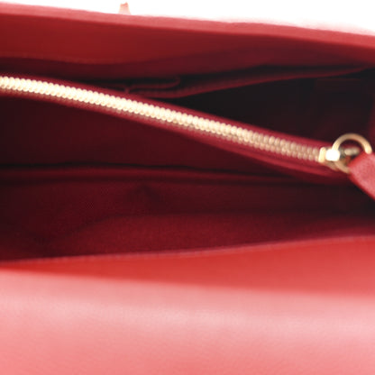 Chanel Caviar Chevron Quilted Small Coco Handle Flap Red 6 of 11