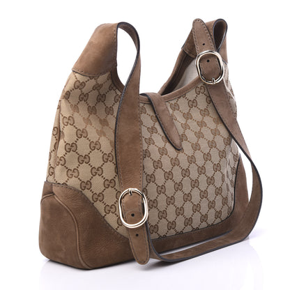 Gucci Monogram Web Medium Jackie O Hobo Brown 3 of 10