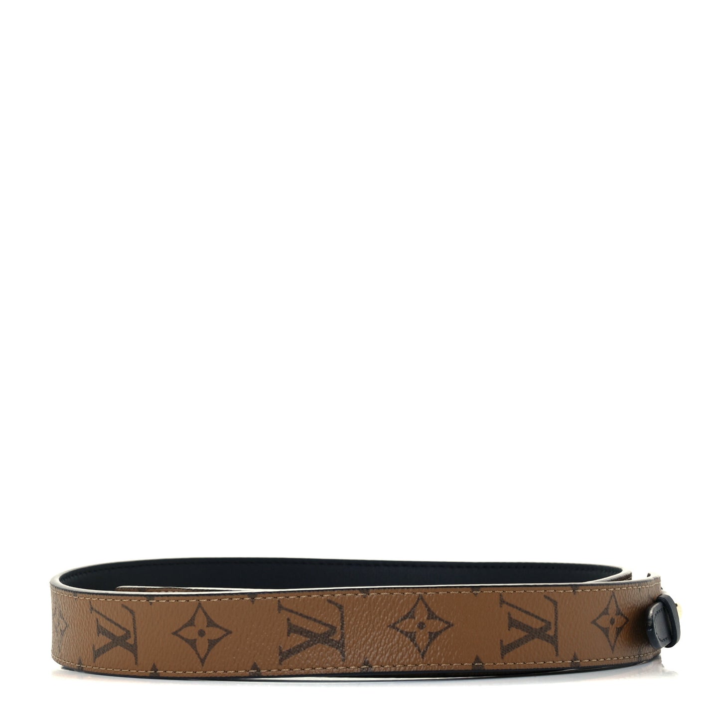 Reverse Monogram Bandouliere Shoulder Strap XL Black