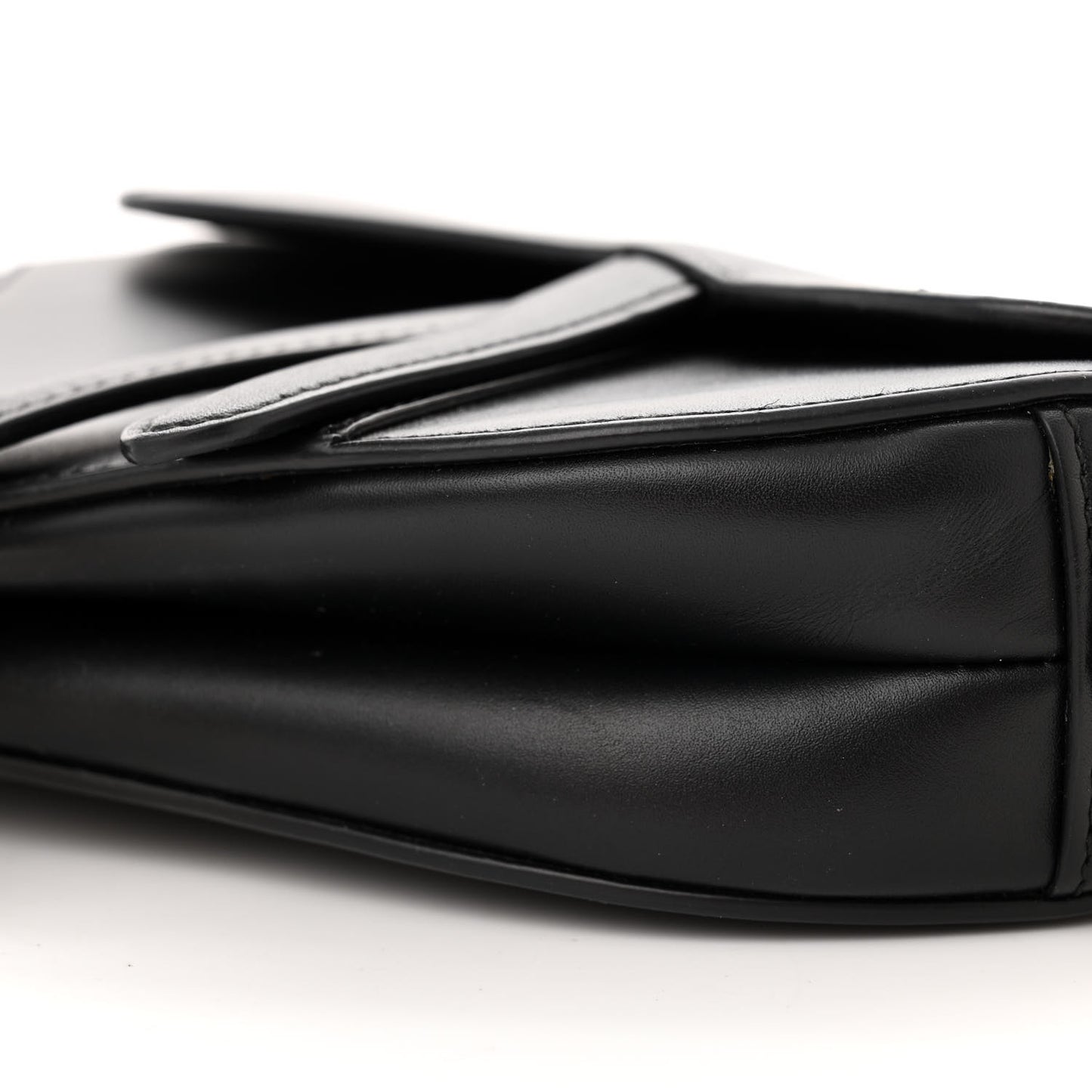 Calfskin Mini Saddle Bag Black