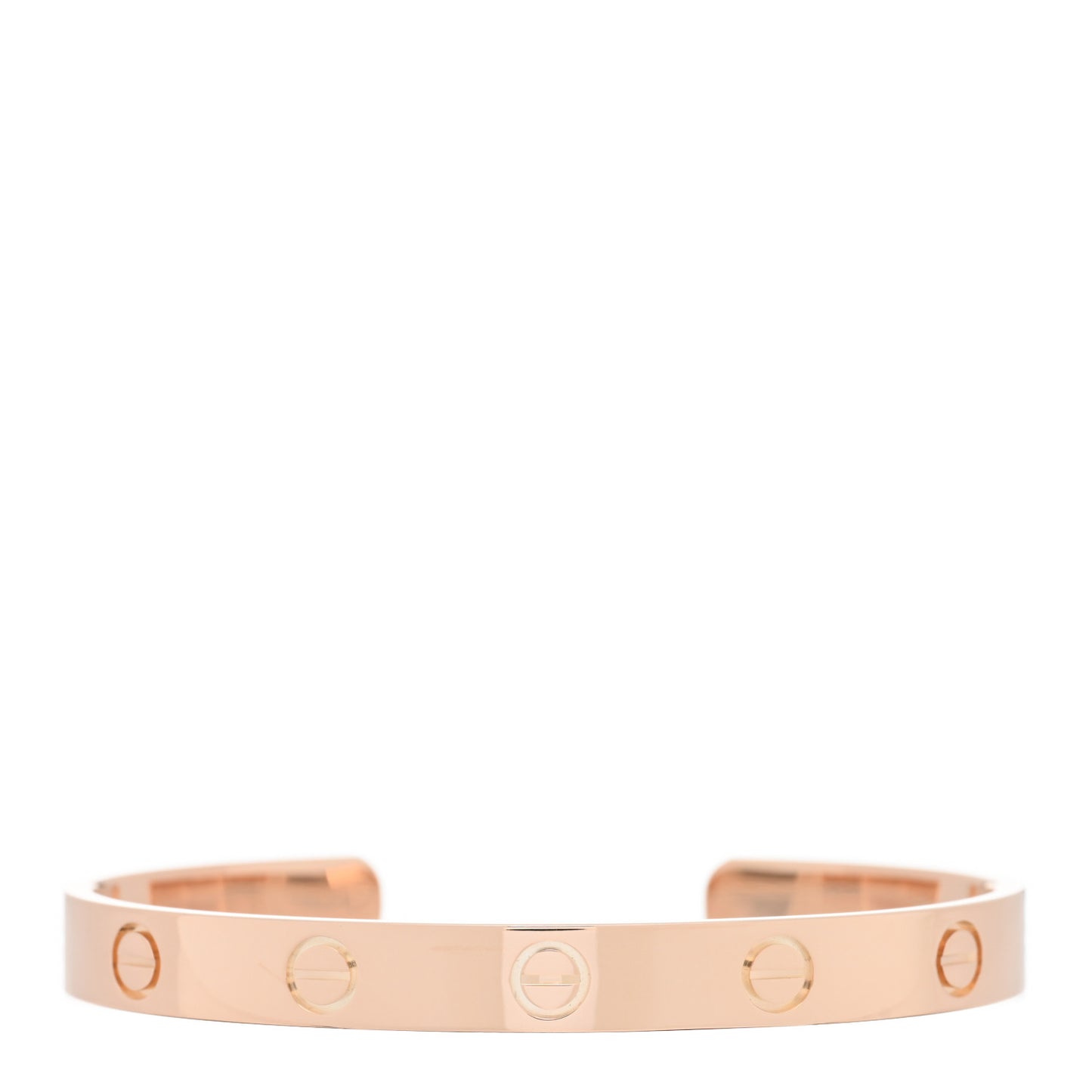 18K Pink Gold LOVE Cuff Bracelet 16