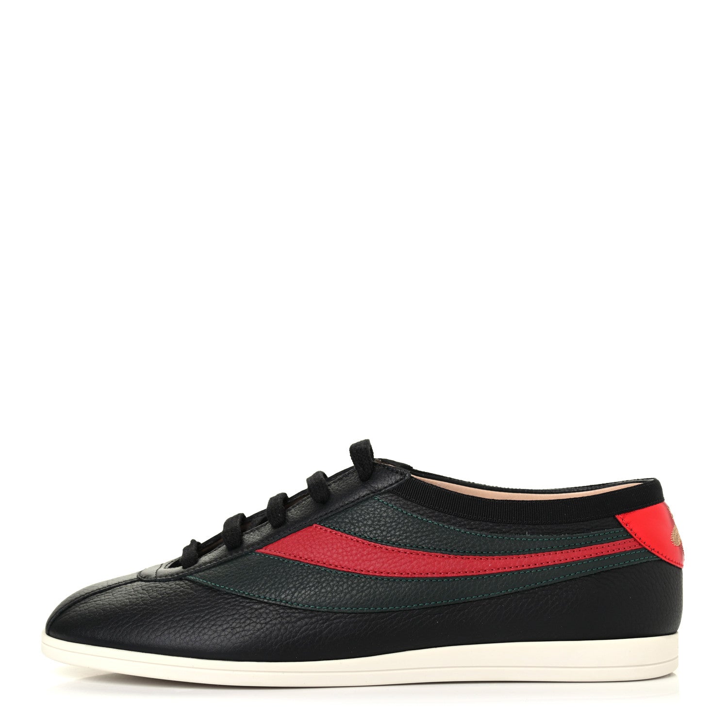 Gucci Calfskin Mens Web Falacer Sneakers 6.5 Black 1 of 4