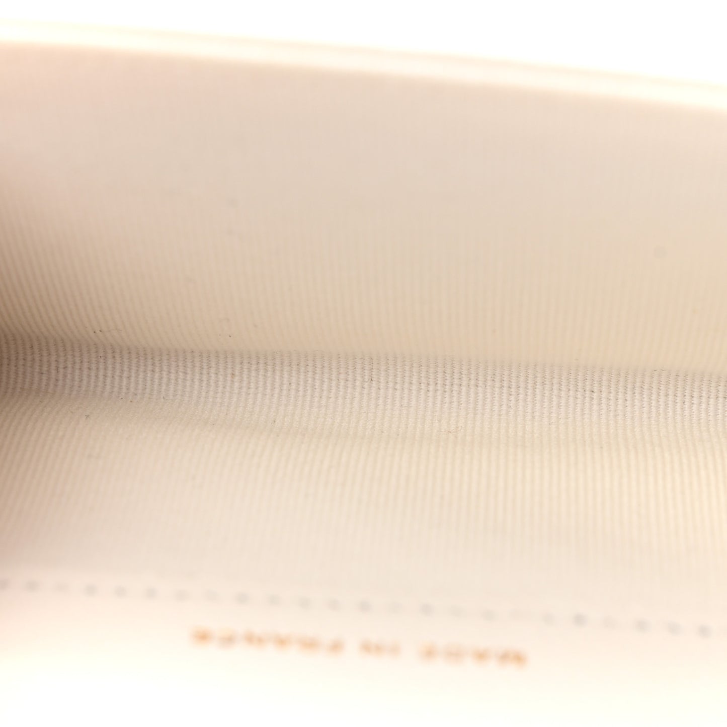 Caviar Quilted Flap Card Holder Wallet White