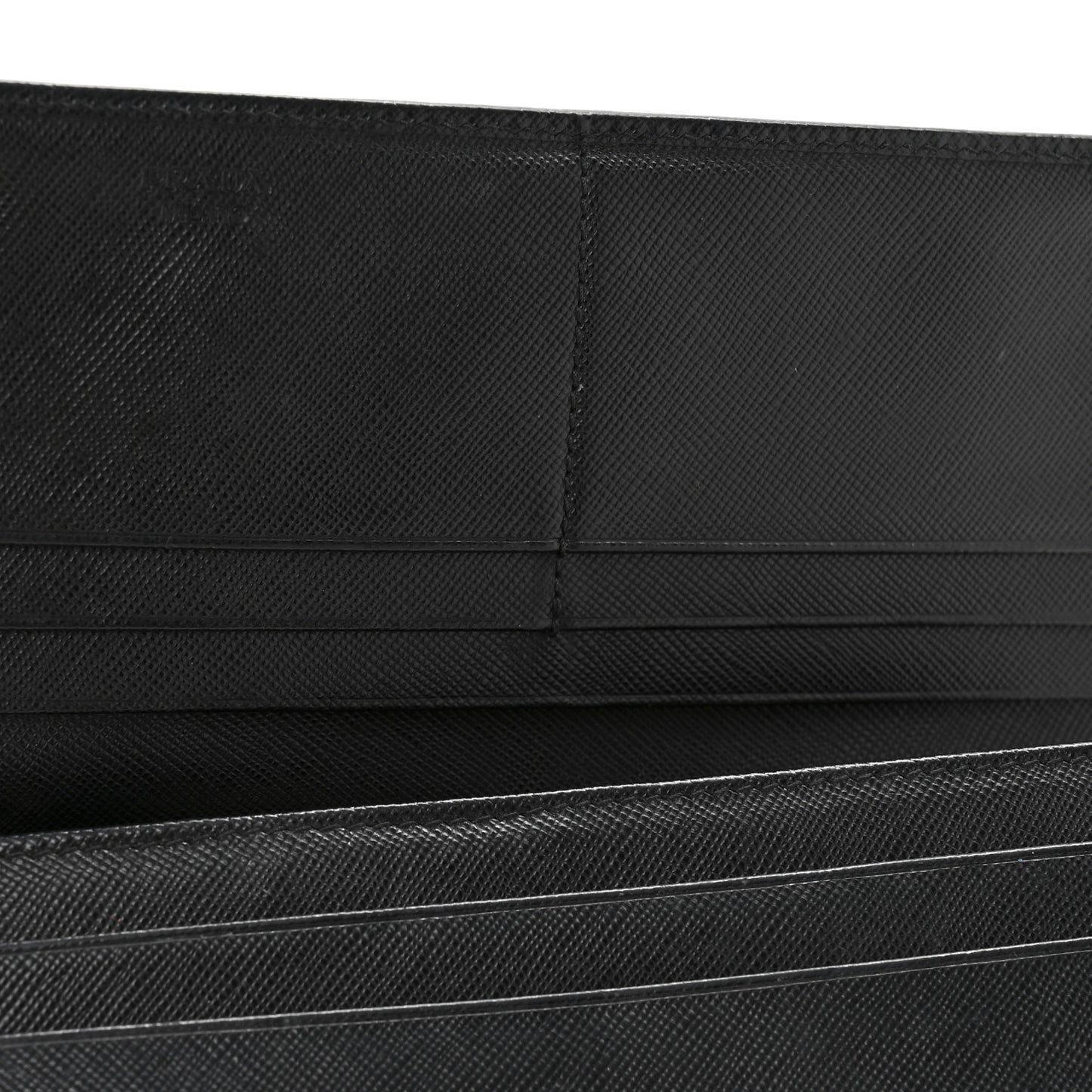 Saffiano Metal Continental Flap Wallet Black