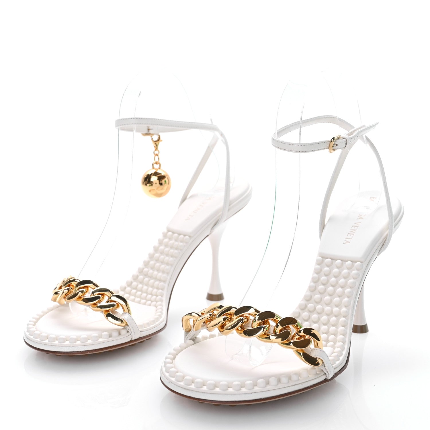Bottega Veneta Lambskin Dot 90mm Sandals 37 String 3 of 10