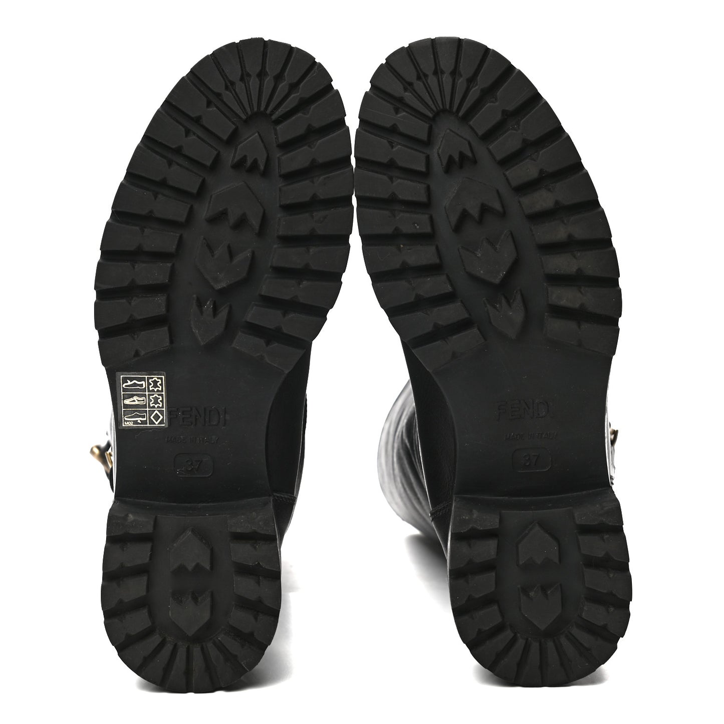 Calfskin Shearling Moto Boots 37 Black