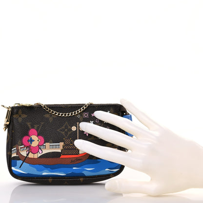 Louis Vuitton Monogram 2019 Christmas Animation Mini Venice Pochette Accessories Blue 2 of 9