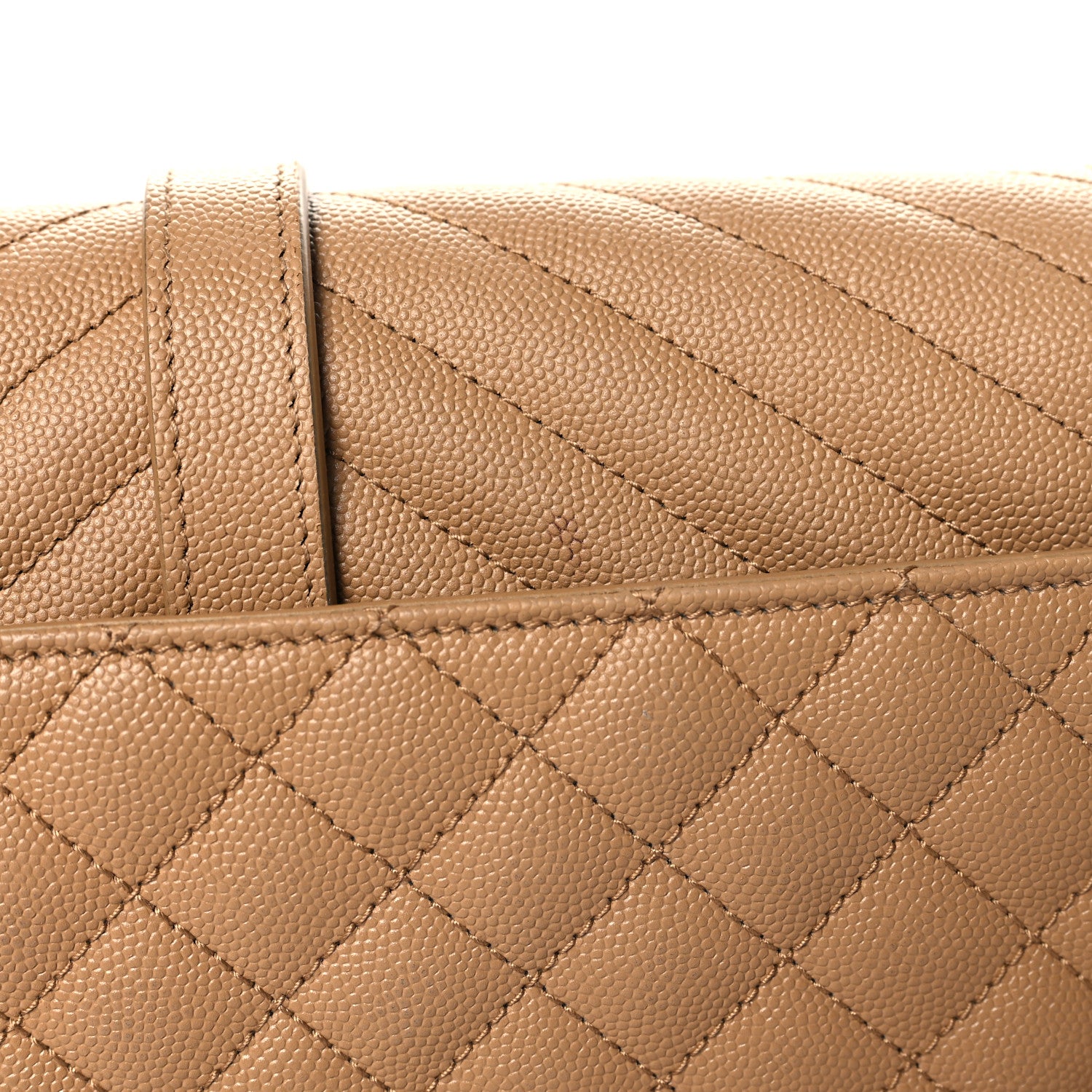 Saint Laurent Grain De Poudre Large Tri-Quilt Monogram Satchel Cork 11 of 11