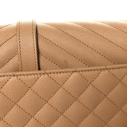 Saint Laurent Grain De Poudre Large Tri-Quilt Monogram Satchel Cork 11 of 11
