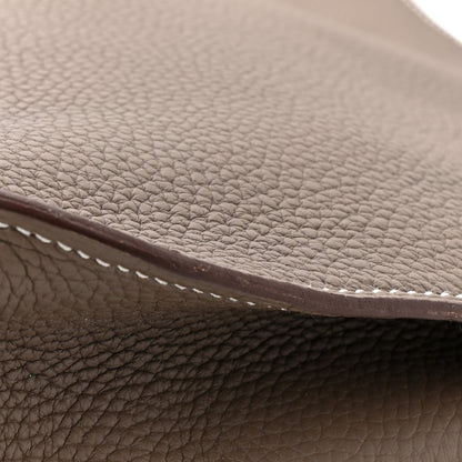 Hermes Taurillon Clemence Jypsiere 34 Etoupe 12 of 14