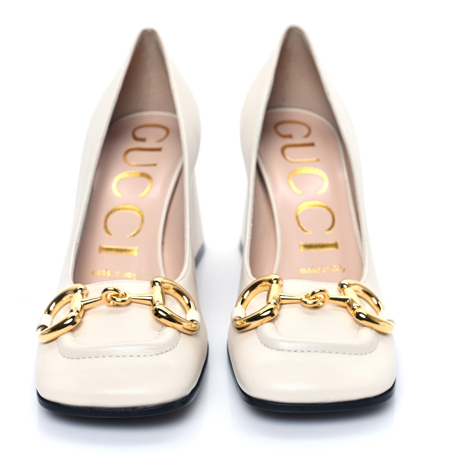 Gucci Malaga Kid Horsebit 75mm Pumps 35 Mystic White 2 of 10