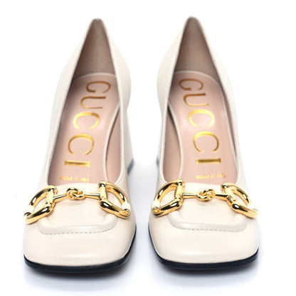 Gucci Malaga Kid Horsebit 75mm Pumps 35 Mystic White 2 of 10