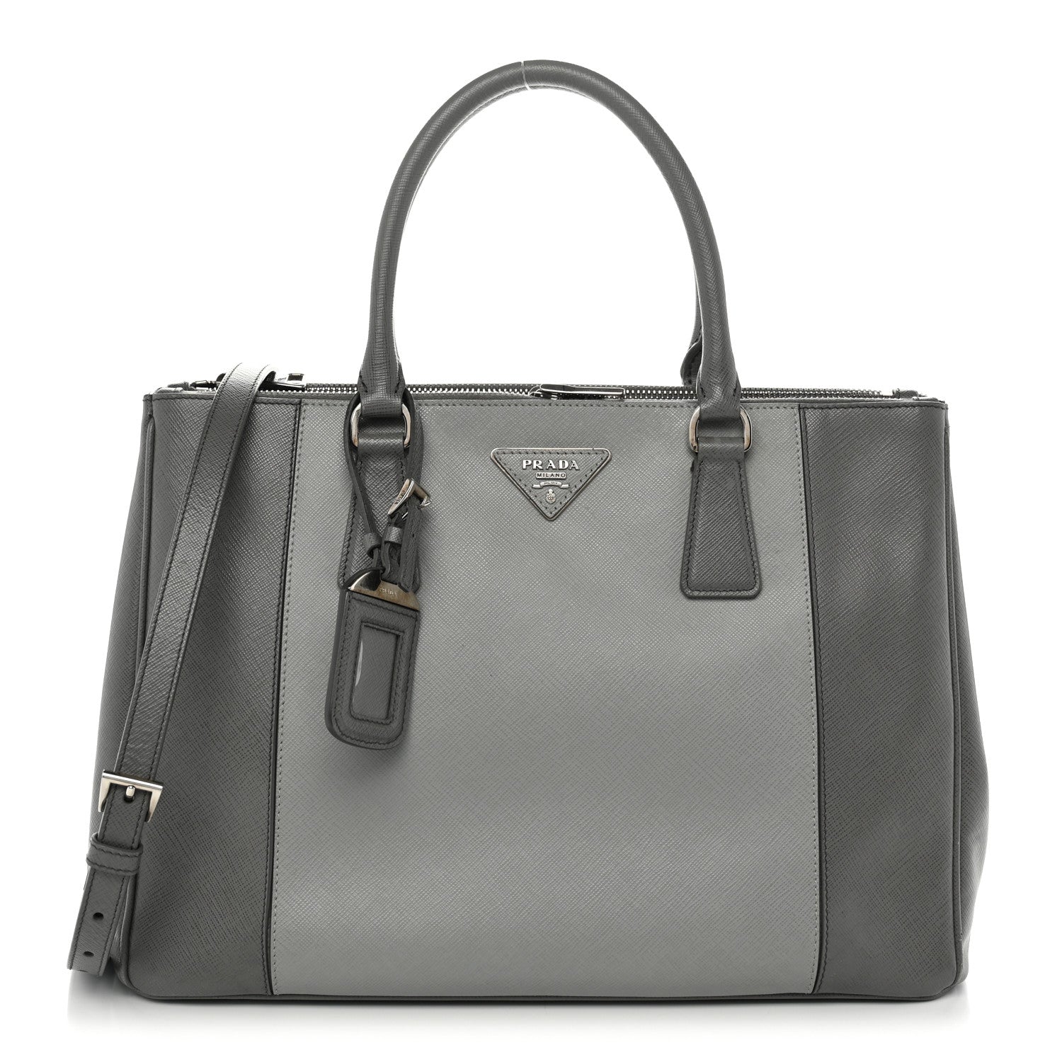 Prada Saffiano Lux Colorblock Medium Galleria Double Zip Tote Marmo Nube 1 of 15