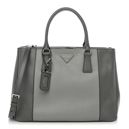 Prada Saffiano Lux Colorblock Medium Galleria Double Zip Tote Marmo Nube 1 of 15
