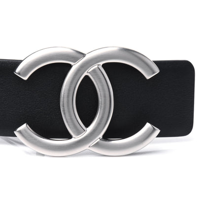 Chanel Calfskin CC Reversible Belt 80 32 Black Burgundy 3 of 6