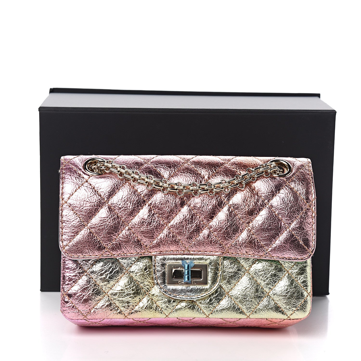 Chanel Metallic Goatskin Quilted Mini 2.55 Reissue Flap Multicolor 10 of 10