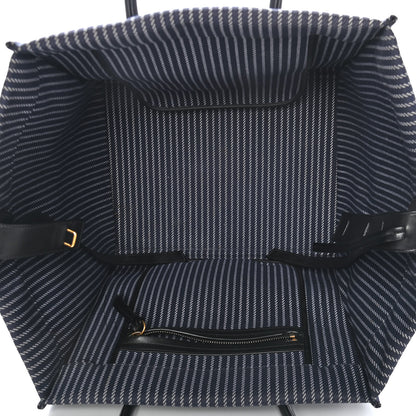 Celine Cotton Canvas Striped Phantom Luggage Navy White 4 of 9
