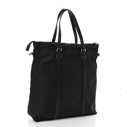 Gucci Nylon Monogram Medium Vertical Tote Black 3 of 9