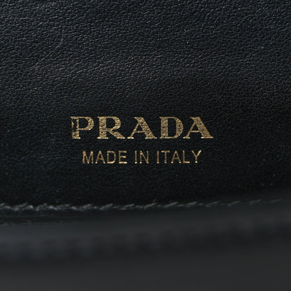 Prada Saffiano City Calf Cahier Belt Bag Black Verde 5 of 6