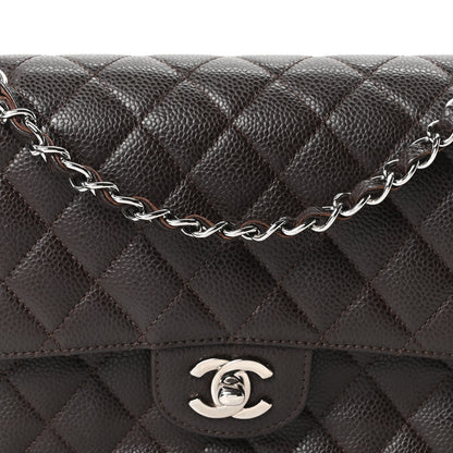 Chanel Caviar Quilted Medium Double Flap Brown 8 of 10