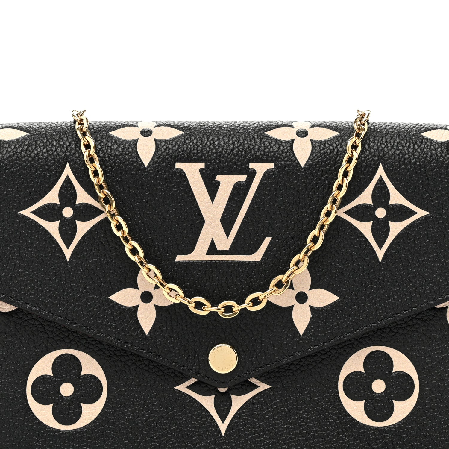 Louis Vuitton Empreinte Monogram Giant Felicie Pochette Black Beige 8 of 11