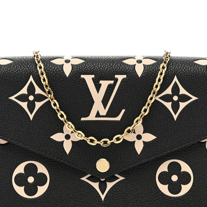 Louis Vuitton Empreinte Monogram Giant Felicie Pochette Black Beige 8 of 11