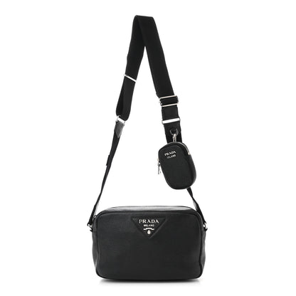 Prada Vitello Daino Crossbody Black 1 of 10
