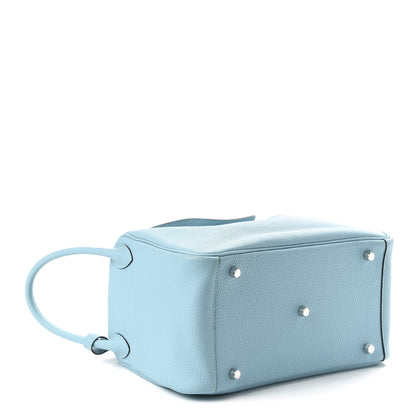 Hermes Taurillon Clemence Lindy 30 Bleu Atoll 4 of 9