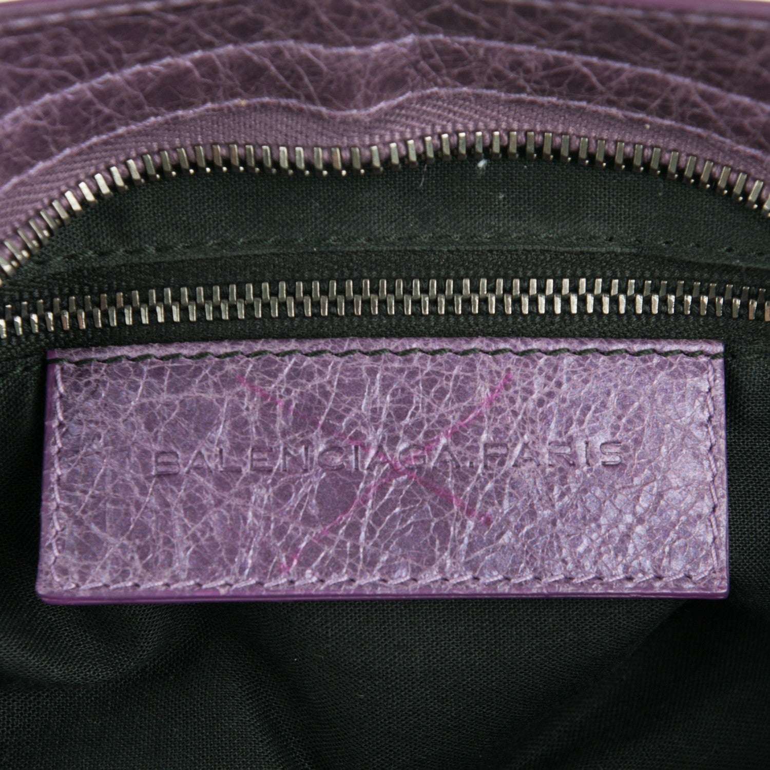 Balenciaga Agneau Classic Hardware City Metallic Purple 6 of 9