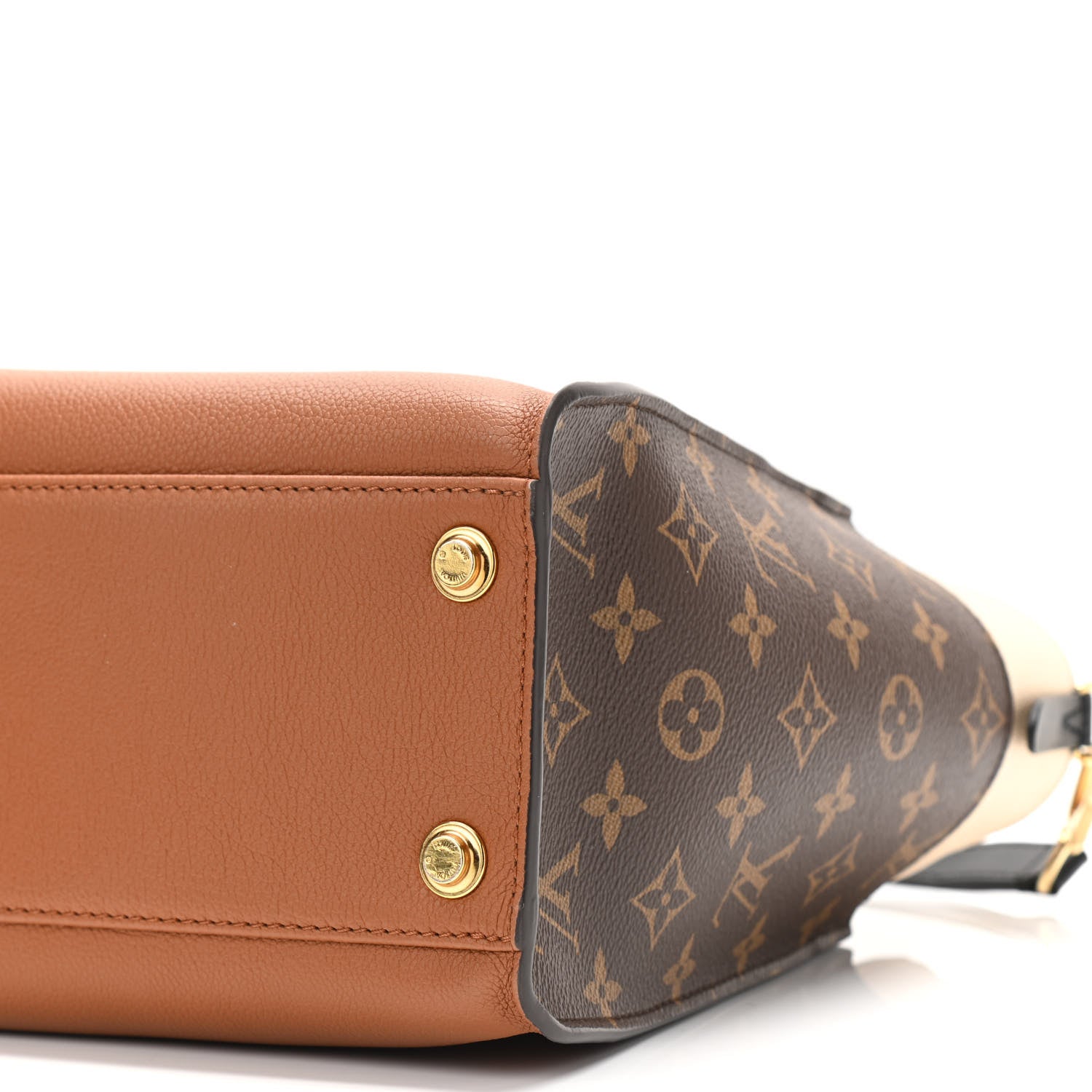 Louis Vuitton Calfskin Monogram On My Side MM Chataigne 9 of 9