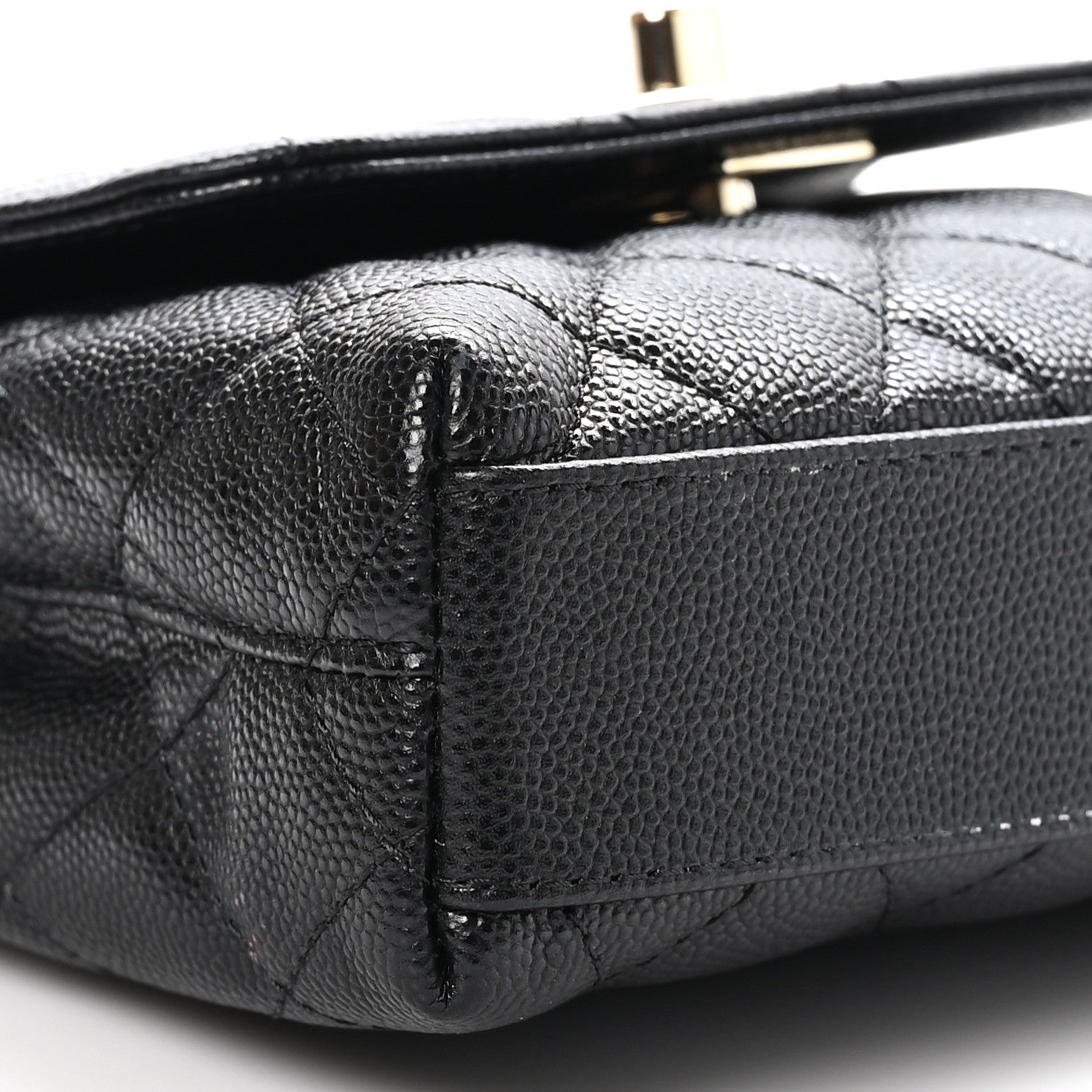 Chanel Caviar Quilted Coco Handle Clutch With Chain Black 9 of 12