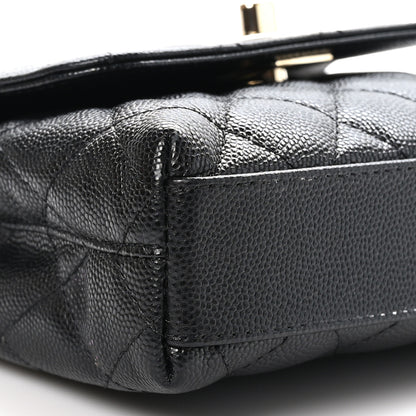 Chanel Caviar Quilted Coco Handle Clutch With Chain Black 9 of 12
