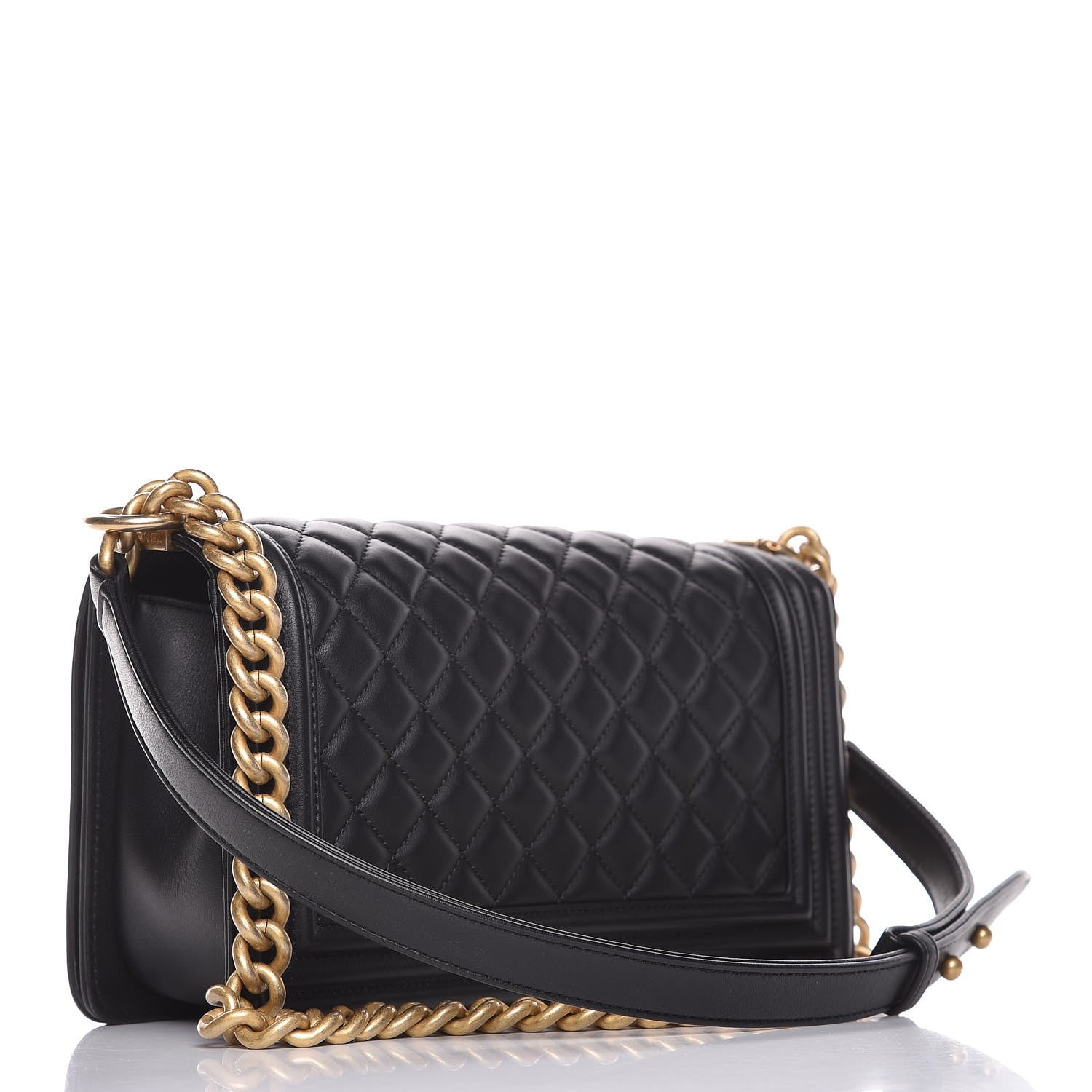 Chanel Lambskin Quilted Medium Boy Flap Black 3 of 9