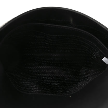 Prada Spazzolato Cleo Flap Shoulder Bag Black 5 of 9