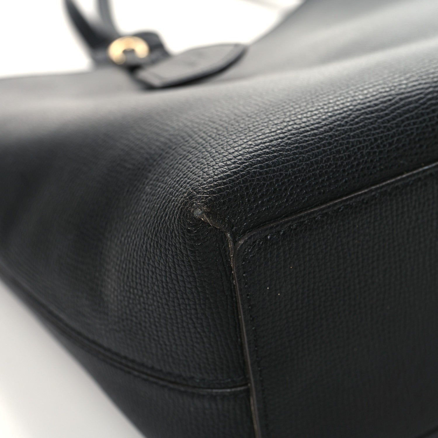 Burberry Grainy Calfskin Haymarket Check Medium Reversible Tote Black 16 of 21