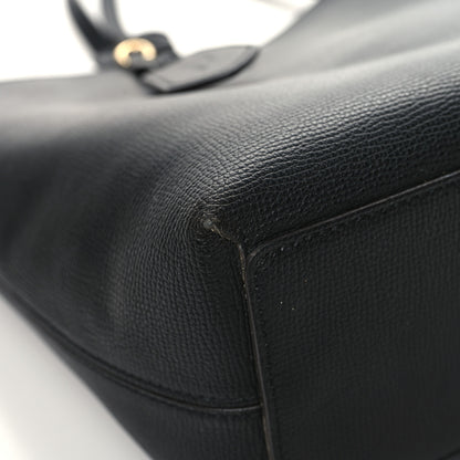 Burberry Grainy Calfskin Haymarket Check Medium Reversible Tote Black 16 of 21