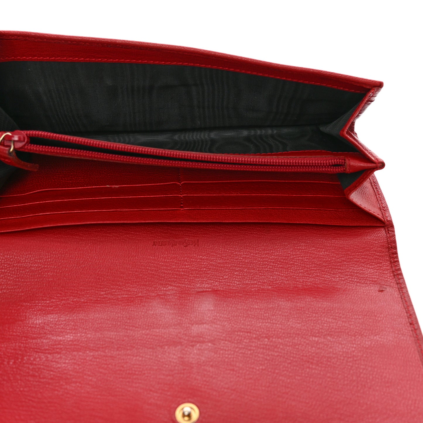 Goatskin Belle De Jour Flap Wallet Rouge Orient