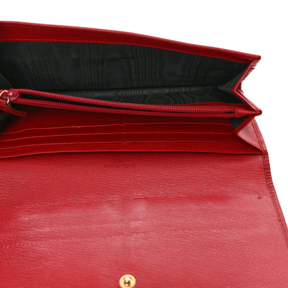 Saint Laurent Goatskin Belle De Jour Flap Wallet Rouge Orient 5 of 13