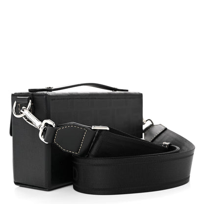 Fendi Vitello King FF Lines Embossed Baguette Soft Trunk Black 3 of 12