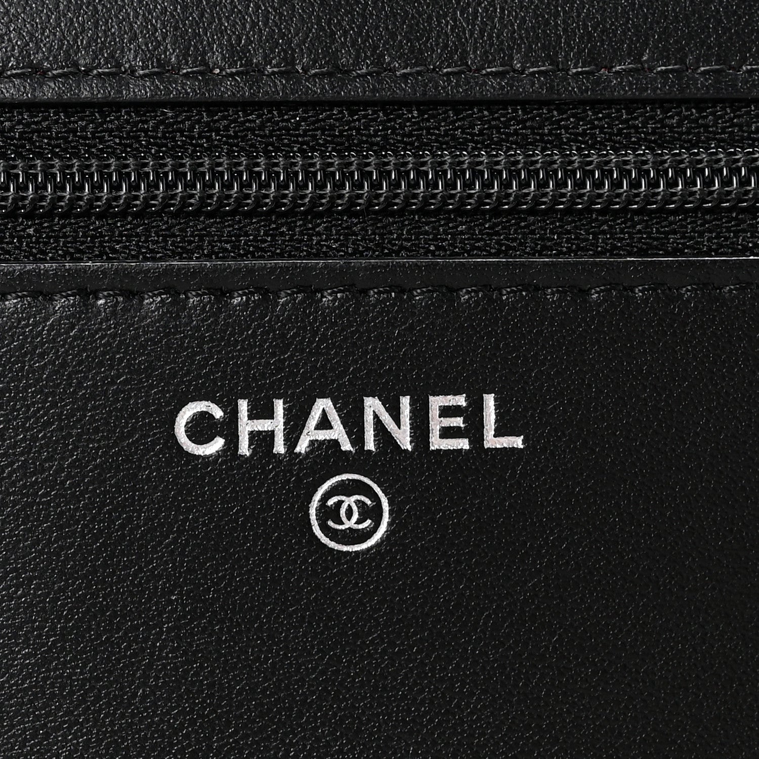 Chanel Aged Calfskin Quilted Gabrielle Wallet On Chain WOC White Black 6 of 14